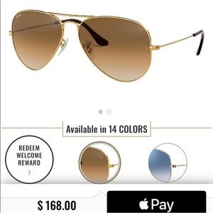 Ray-Ban Gradient Aviator Glasses